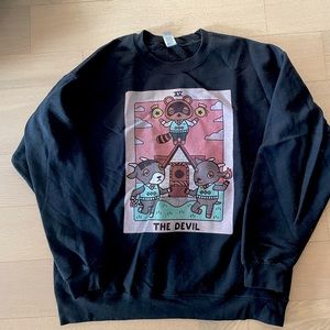 Animal Crossing Tarot Card Crewneck Sweatshirt